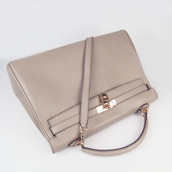 High Quality Hermes Kelly 35cm Togo Leather Bag Grey 6308 - Click Image to Close